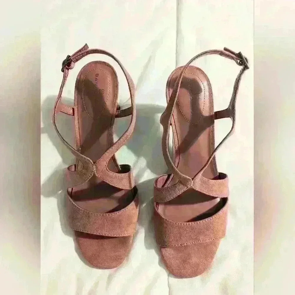 Bandolino‎ Women's Tamar 2 Pink Faux Suede Medium Pink Sling back Size 7.5